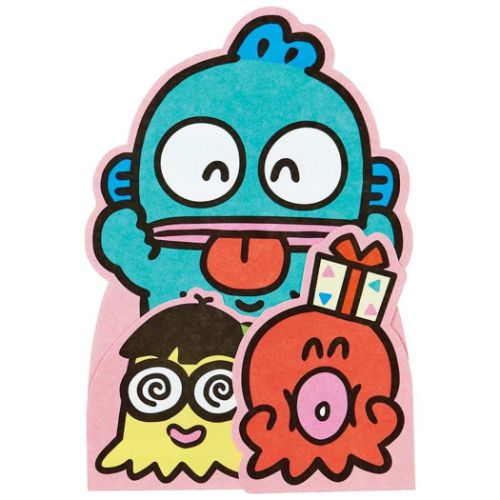 ハンギョドン グリーティングカード 二つ折りダイカットカード ハンギョドンあかんべー サンリオ キャラクター グッズ メール便可