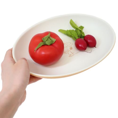 スヌーピー 深皿 木目調オーバルプレート シェフスヌーピー OR ピーナッツ キャラクター グッズ