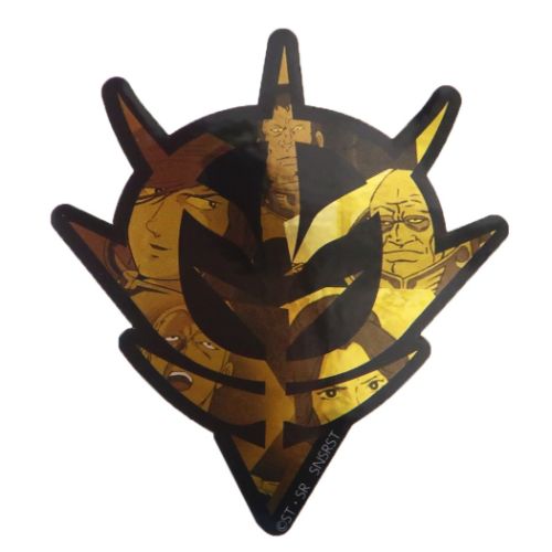 機動戦士ガンダム ダイカットシール キャラクターステッカー ジオン公国軍マーク ゴールド アニメキャラクター グッズ メール便可