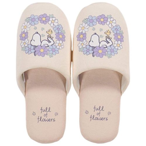 スヌーピー トイレ用品 トイレスリッパ 花いっぱい ブルー ピーナッツ キャラクター グッズ