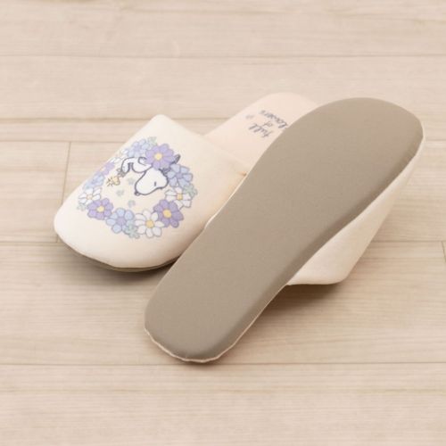 スヌーピー トイレ用品 トイレスリッパ 花いっぱい ブルー ピーナッツ キャラクター グッズ