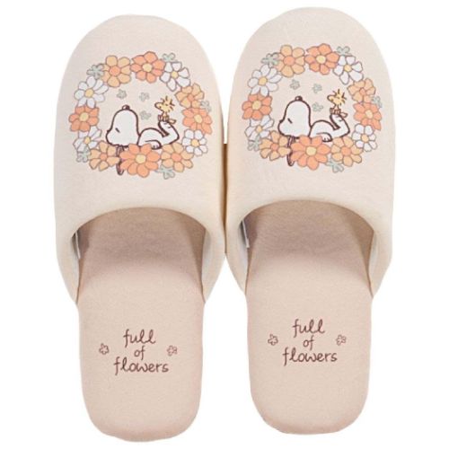 スヌーピー トイレ用品 トイレスリッパ 花いっぱい オレンジ ピーナッツ キャラクター グッズ