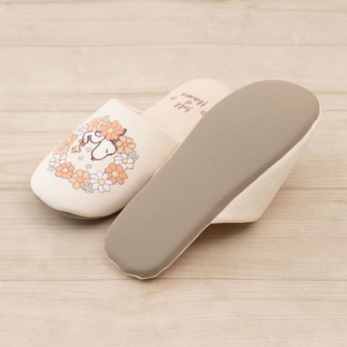 スヌーピー トイレ用品 トイレスリッパ 花いっぱい オレンジ ピーナッツ キャラクター グッズ