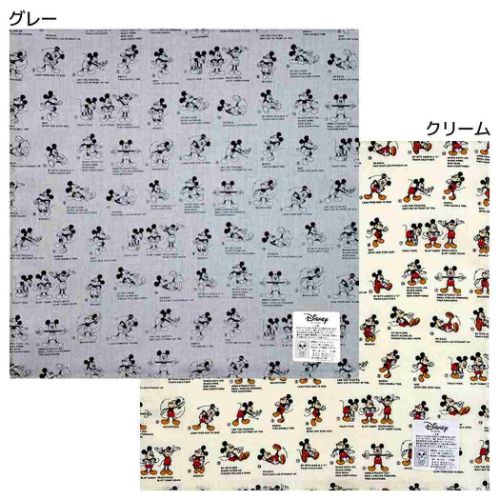 ミッキーマウス ハンカチーフ ハンカチ アイコン ディズニー キャラクター グッズ メール便可