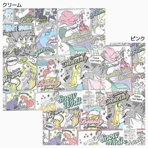 ディズニープリンセス ハンカチーフ ハンカチ コミック ディズニー キャラクター グッズ メール便可