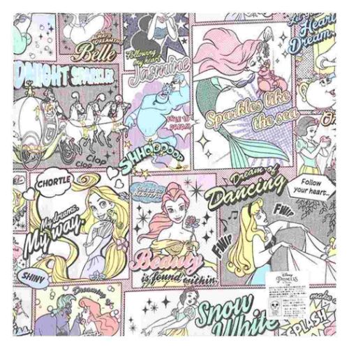 ディズニープリンセス ハンカチーフ ハンカチ コミック ディズニー キャラクター グッズ メール便可