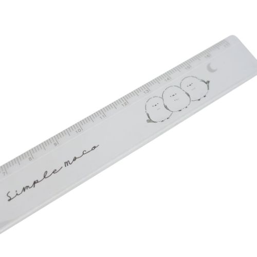 シンプルモコ ものさし スリム17cm定規 大理石 かわいい グッズ メール便可