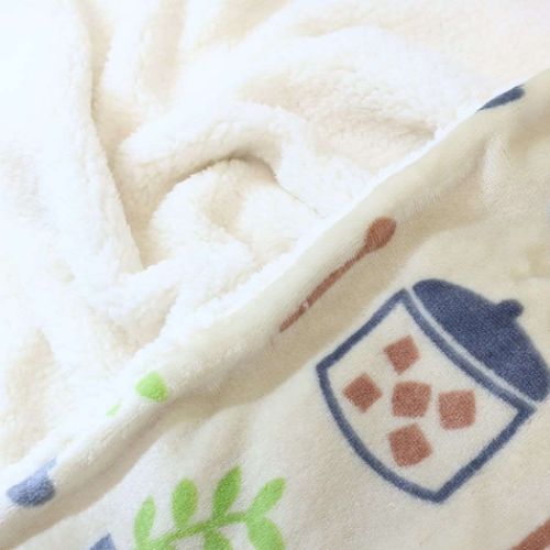 porukka pattern ポルッカパターン ハーフ毛布 ビッグ フランネル シープボア ブランケット コーヒーパターン おしゃれ グッズ