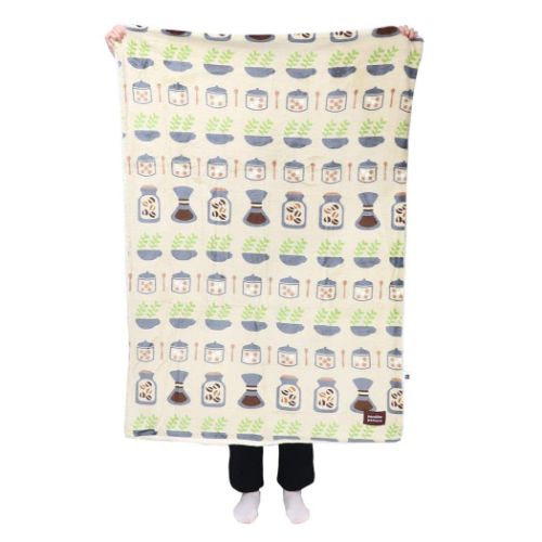 porukka pattern ポルッカパターン ハーフ毛布 ビッグ フランネル シープボア ブランケット コーヒーパターン おしゃれ グッズ