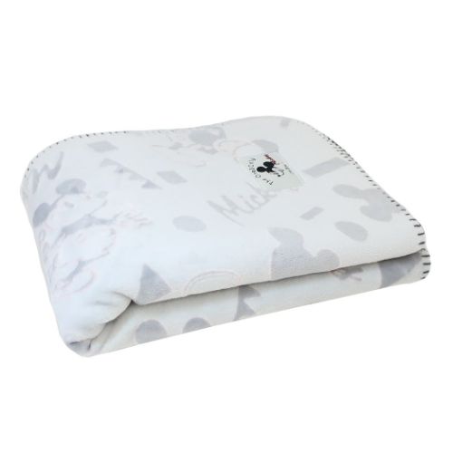 ミッキーマウス ブランケット オパール加工 ひざ掛け グレーパターン ディズニー キャラクター グッズ