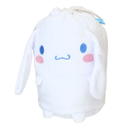 シナモロール ひざ掛け毛布 マスコット巾着付きブランケット ふわふわシナモン サンリオ キャラクター グッズ