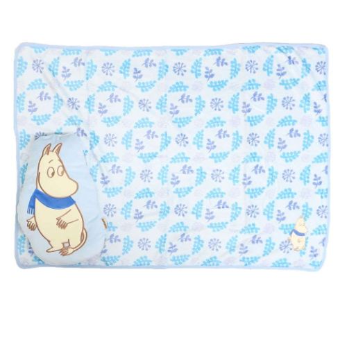 ムーミン ひざ掛け毛布 ブランケットインクッション リーフ 北欧 キャラクター グッズ