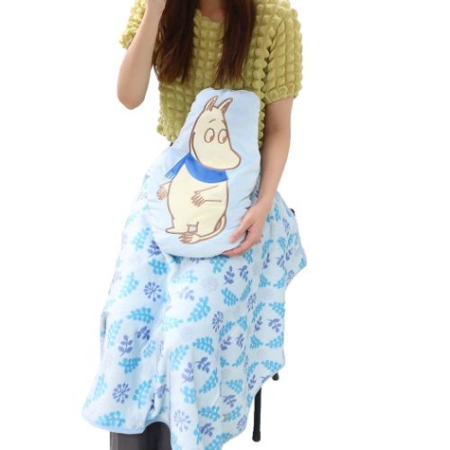 ムーミン ひざ掛け毛布 ブランケットインクッション リーフ 北欧 キャラクター グッズ