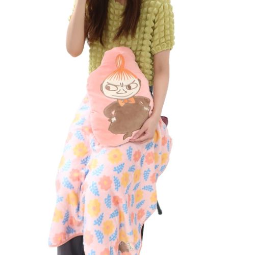 ムーミン ひざ掛け毛布 ブランケットインクッション リトルミイフラワー 北欧 キャラクター グッズ