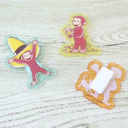 おさるのジョージ クリップ アクリルクリップ ニョッキといっしょ 絵本キャラクター グッズ メール便可