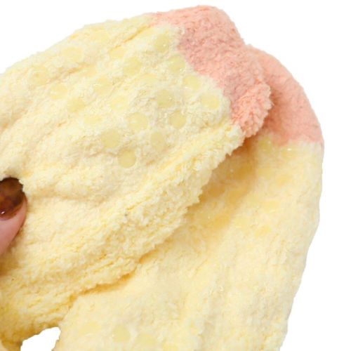 フェイスチロ 靴下レディース ルームソックス イエロー ウォーマー雑貨 寒さ対策 グッズ メール便可