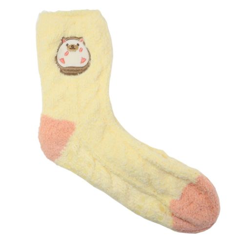 エギュイーユ 靴下レディース ルームソックス イエロー ウォーマー雑貨 寒さ対策 グッズ メール便可
