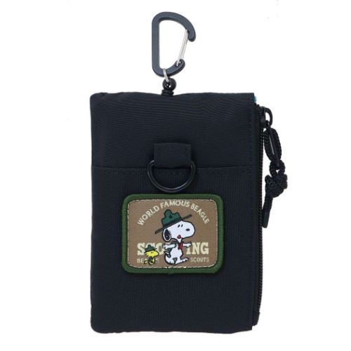 スヌーピー パスケース リール付きパスポーチ ビーグルスカウト ピーナッツ キャラクター グッズ メール便可