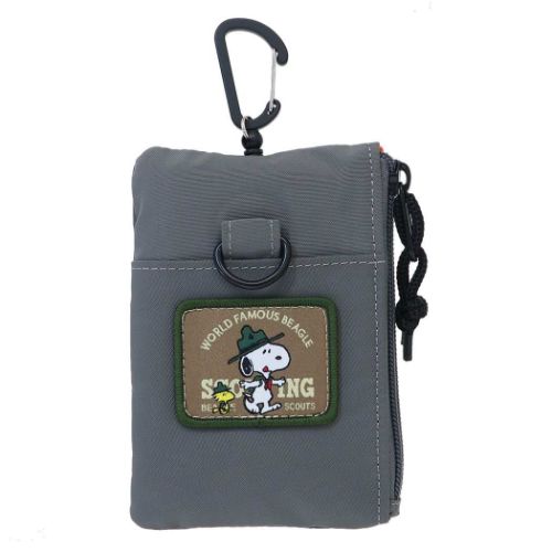 スヌーピー パスケース リール付きパスポーチ ビーグルスカウト ピーナッツ キャラクター グッズ メール便可