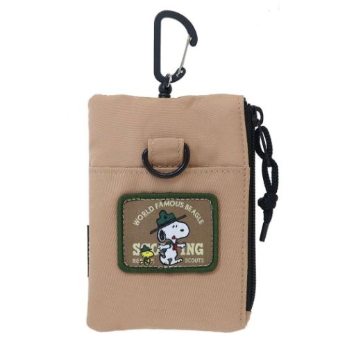 スヌーピー パスケース リール付きパスポーチ ビーグルスカウト ピーナッツ キャラクター グッズ メール便可
