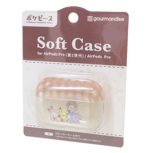ポケットモンスター エアーポッズプロケース AirPods Pro 第2世代 対応 ソフトケース ポケピース チェック ポケモン
