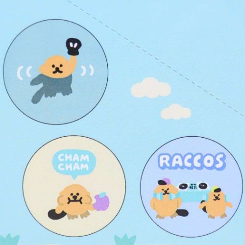 ラッコズ 缶バッジ トレーディング缶バッチ全6種 CHAMCHAM たかだべあ キャラクター グッズ メール便可