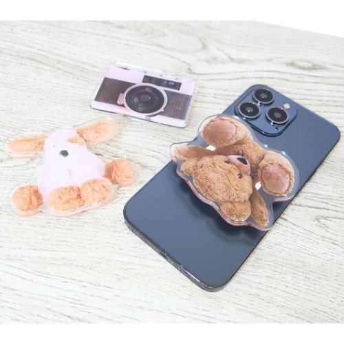 スマホアクセ アクリルスマホグリップ cat not stand プレゼント グッズ メール便可