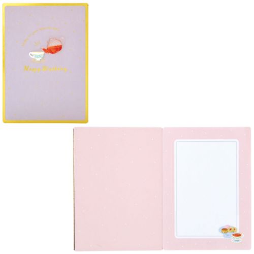 グリーティングカード バースデーBD167-3 二つ折りカード 紅茶 誕生日祝い グッズ メール便可