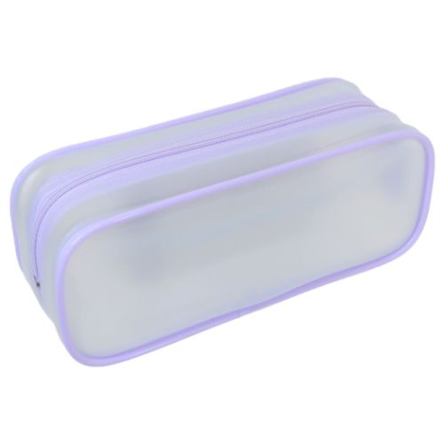 文房具セット クリアペンポーチ文具ギフトセット パープル かわいい グッズ