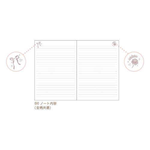 たけいみき 横罫ノート B6ノート フェミニンコスメ ガーリーイラスト グッズ メール便可