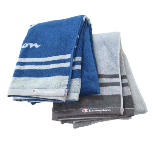 チャンピオン バスタオル ジャガード ビッグタオル シンプルラインロゴ スポーツブランド グッズ メール便可
