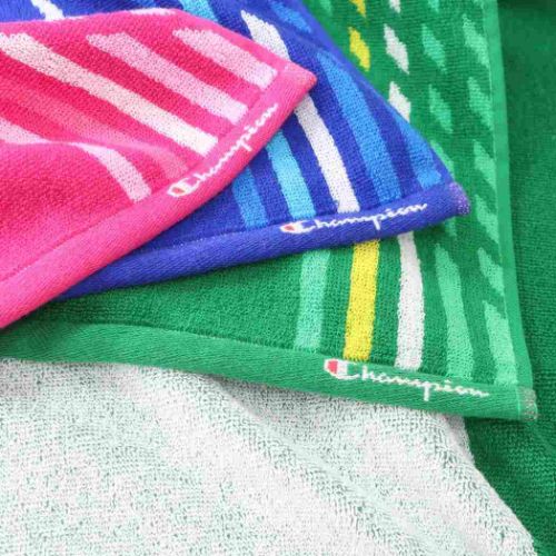 チャンピオン フェイスタオル ジャガードロングタオル スピードロゴ スポーツブランド グッズ メール便可