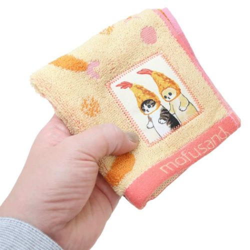 モフサンド ミニタオル ジャガードハンカチタオル えびにゃんドット mofusand キャラクター グッズ メール便可