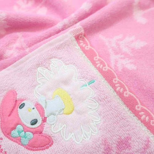 マイメロディ フェイスタオル ジャガードロングタオル ブルームメロディ サンリオ キャラクター グッズ メール便可