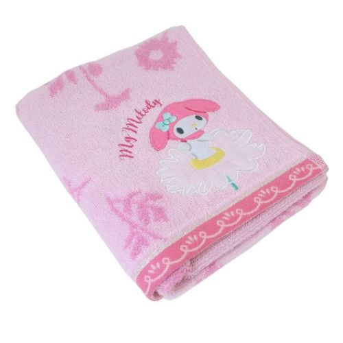 マイメロディ フェイスタオル ジャガードロングタオル ブルームメロディ サンリオ キャラクター グッズ メール便可