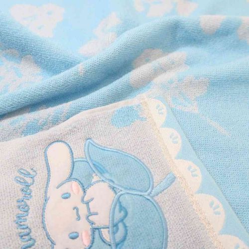 シナモロール フェイスタオル ジャガードロングタオル ブルームシナモン サンリオ キャラクター グッズ メール便可