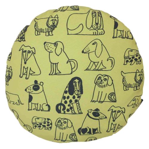 リサラーソン クッション 丸型 ラウンドドッグ キャラクター グッズ