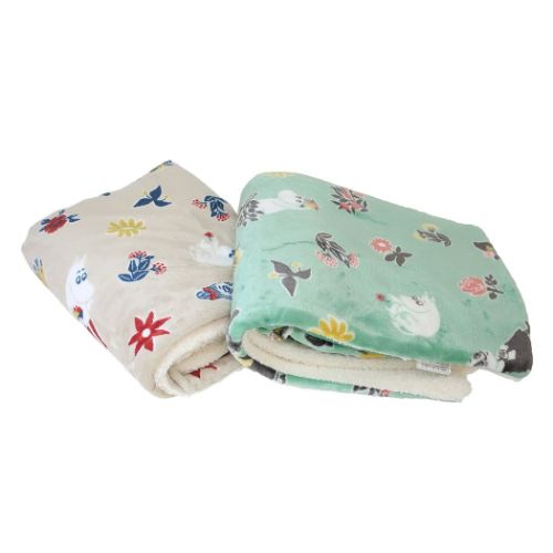 ムーミン ひざ掛け毛布 ボア付3WAYケープ フラワーブロック 北欧 キャラクター グッズ