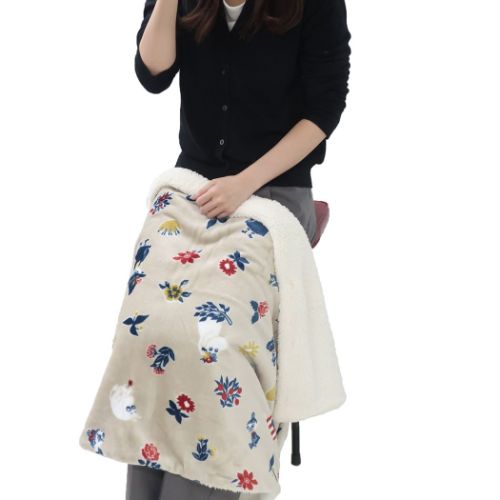 ムーミン ひざ掛け毛布 ボア付3WAYケープ フラワーブロック 北欧 キャラクター グッズ