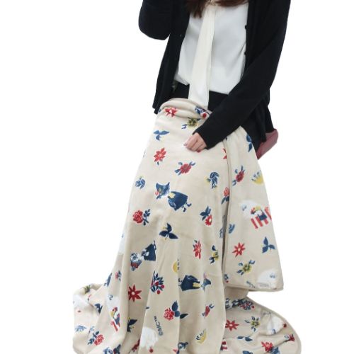 ムーミン ひざ掛け毛布 ケープM フラワーブロック 北欧 キャラクター グッズ