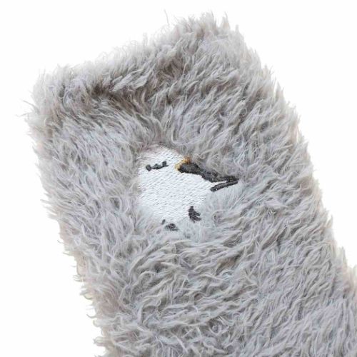 ハナトシマエナガ 女性用靴下 シェニールルームソックス グレイ ウォーマー雑貨 グッズ