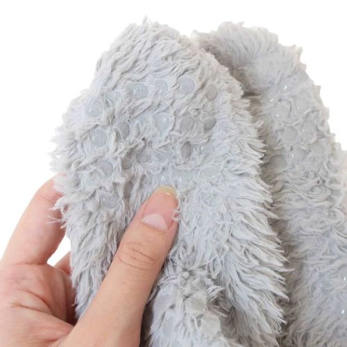 ハナトシマエナガ 女性用靴下 シェニールルームソックス グレイ ウォーマー雑貨 グッズ