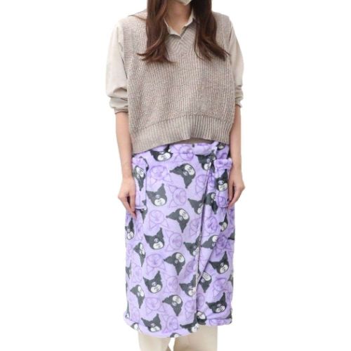 クロミ ひざ掛け 巻きブランケット おえかきさんxさんりおきゃらくたーず サンリオ キャラクター グッズ