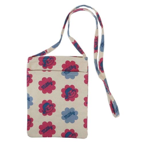 不二家のペコちゃん サコッシュ ミニショルダーバッグ ナチュラル ミルキー キャラクター グッズ メール便可