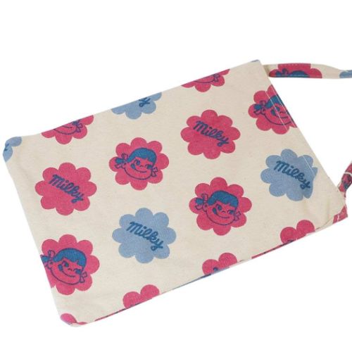 不二家のペコちゃん サコッシュ ミニショルダーバッグ ナチュラル ミルキー キャラクター グッズ メール便可