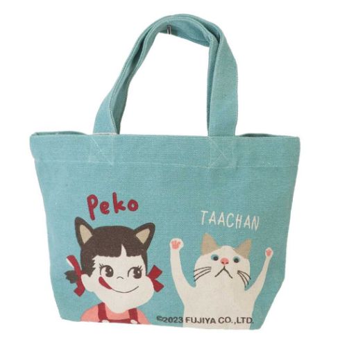 不二家のペコちゃん ランチバッグ ミニトート ペコとターチャン キャラクター グッズ メール便可