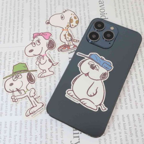 スヌーピー キャラクターステッカー ミニデコステッカー マーブルス ピーナッツ キャラクター グッズ メール便可