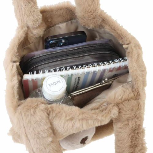 ミニバッグ トートバッグ フワクマ ブラウン ランチバッグ お弁当カバン グッズ