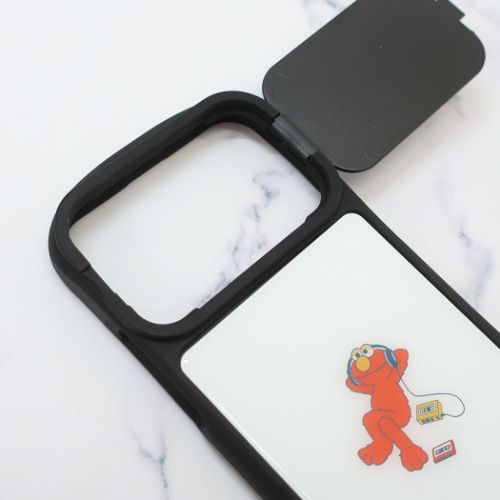セサミストリート iPhone14ケース ハイブリッドガラスケース エルモ キャラクター グッズ メール便可