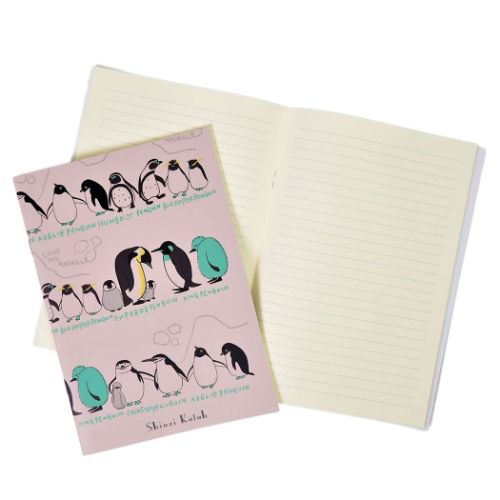 横罫ノート ノートA5 ペンギングリーン 絶滅危惧種 かわいい グッズ メール便可